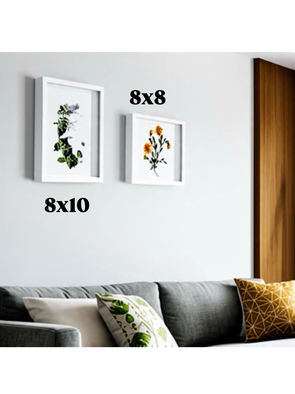 BNWT! White Shadow Box Frame - Set of 2 - 8x10 and 8x8